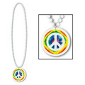 Beads w/ Peace Sign Medallion
